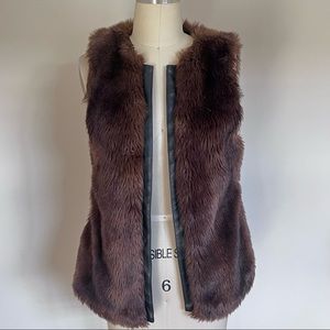 Sanctuary Brown Faux Fur Vest